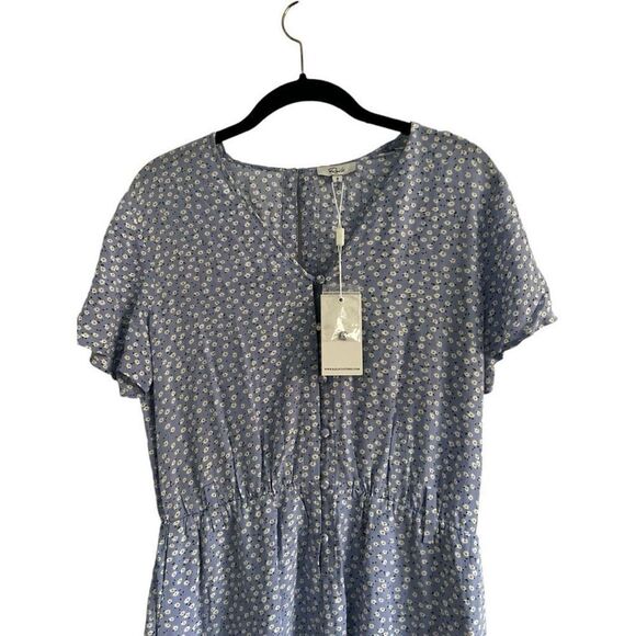 Rails Sophia Sky Blue Daisies Romper One Piece Sz S Micro Floral Y2K Luxury NWT - Picture 2 of 10